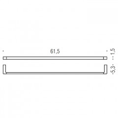 Colombo MiniQ Полотенцедержатель 61,5см, цвет: золото матовое