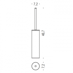Colombo Mini Туалетный ерш, напольный, цвет: чёрный матовый