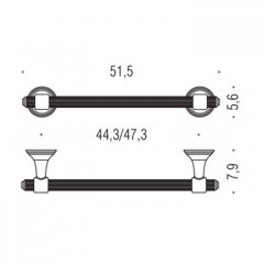 Colombo Hermitage Полотенцедержатель 51см, цвет: античная бронза