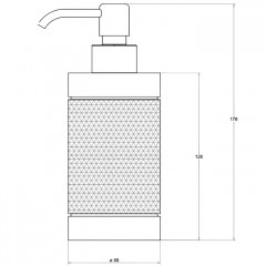Bertocci Officina 01 Дозатор для жидкого мыла, настольный, цвет: никель матовый