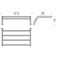 Colombo Land Полотенцедержатель 47.5см, цвет: хром