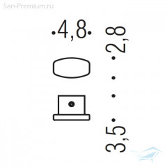Colombo Trenta Крючок PT17, цвет: PVD графит матовый