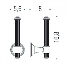 Colombo Hermitage Держатель для запасных рулонов, цвет: античная бронза