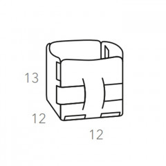 ADJ Корзинка Mini Bottega, 12x12xH13 см., цвет: горчичный/оливковый