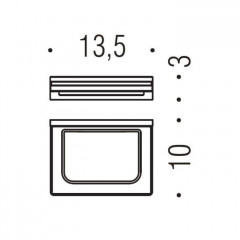 Colombo Look Мыльница подвесная, цвет: PVD Vintage/матовое стекло