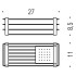 Colombo Angolari Полка 27x11см, цвет: PVD графит матовый