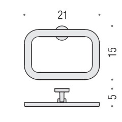 Colombo Nordic Полотенцедержатель кольцо 21см, цвет: хром
