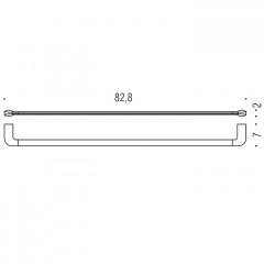 Colombo Trenta Полотенцедержатель 82см, цвет: хром