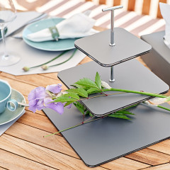 ADJ Сервировочная стойка 30x30xH35см., ручка "Т", цвет: серый/фурнитура хром