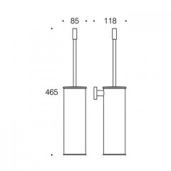 Colombo Plus Туалетный ёршик, подвесной, цвет: PVD vintage матовый