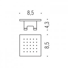 Colombo Complementi настенный держатель для приспособления для сгона воды с полочкой, цвет: сталь