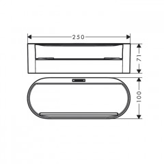 Hansgrohe WallStoris Корзина для хранения глубокая, цвет: матовый белый
