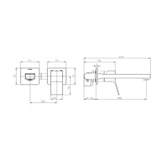 BOSSINI Aki Line Наружная часть cмеситель монорычажного AKI с изливом 18,5 см , без донного клапана.. цвет хром