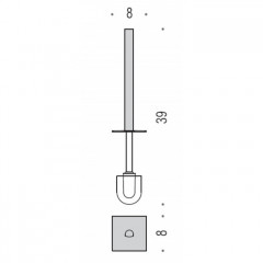 Colombo Lulu Туалетный ерш, подвесной, подвесной , цвет: хром