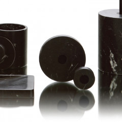 Bertocci Carrarino Крючок d11х8см., цвет: черный мрамор/черный матовый