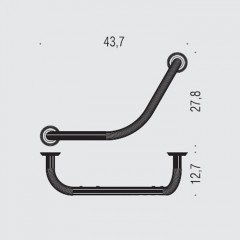 Colombo Hermitage Поручень для ванны, цвет: античная бронза