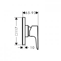 Hansgrohe Talis E Смеситель для душа, встраивемый, цвет: черный матовый