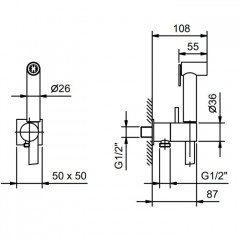 Fantini Mint Гидроёршик с двойной функцией, цвет: хром