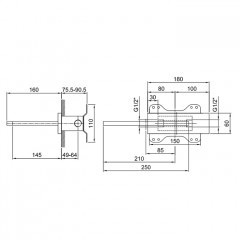 Fantini Venezia/Milano Излив встраиваемый для ванны (наружная часть), цвет хром