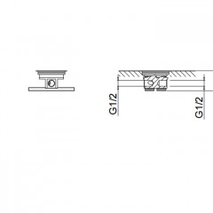 Fantini Внутренняя часть напольного смесителя, 1/2''