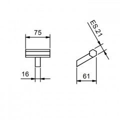 Fantini Venezia Крючок , цвет: Matt Gun Metal PVD