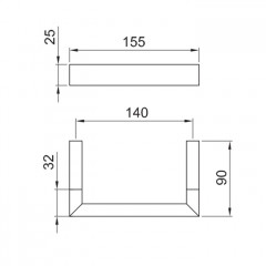 Fantini Linea Нержавеющая Сталь Держатель туалетной бумаги , цвет: матовая натуральная сталь