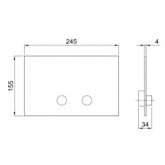 Fantini AF/21 Клавиша смыва для GEBERIT SIGMA8, SIGMA12, цвет золото плюс