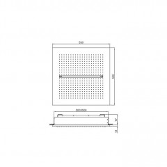 Fantini Acqua Zone Верхний душ 530х530 мм, потолочный, ,Дождь, Ливень,цвет Matt Copper PVD