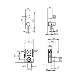 Fantini NOSTROMO Встраиваемый Смесители для душа наружная часть, цвет хром