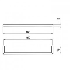Fantini Young Нержавеющая Сталь Полотенцедержатель 450мм, цвет: матовая натуральная сталь