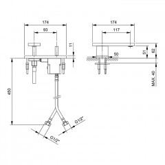 Fantini Ak/25 Смеситель для раковины на 1 отверстие Matt Gun Metal PVD