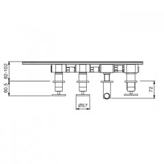 Fantini Внутренняя часть смесителя для ванны, 1/2"