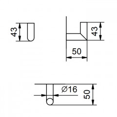 Fantini Young Крючок, цвет Matt British Gold PVD