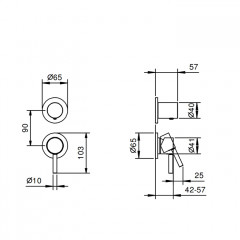 Fantini NOSTROMO Встраиваемый Смесители для душа наружная часть, цвет: хром