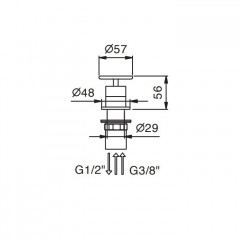 Fantini Fontane Bianche Управление на борт ванны, цвет: Matt Gun Metal PVD