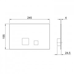 Fantini AF/21 Клавиша смыва для GEBERIT SIGMA8, SIGMA12, цвет золото плюс