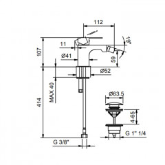 Fantini MYO Смесители для биде на 1 отверстие , цвет: хром