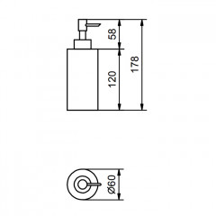 Fantini Young Дозатор для жидкого мыла, настольный, цвет Matt British Gold PVD