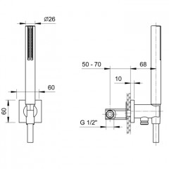 Fantini Acquadolce Внутренняя часть для душевого набора 8091B