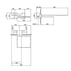 Fantini Venezia Двойной верхний душ, латунь, настенный, цвет: Nickel PVD
