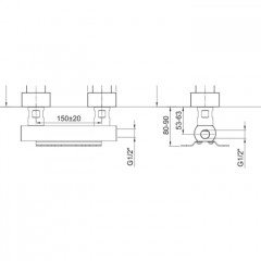 Fantini Внутренняя часть напольного смесителя, 1/2''