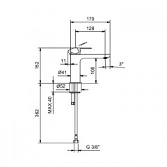 Fantini MYO Смесители для раковины на 1 отверстие ,без донного клапана, цвет: хром