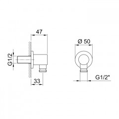 FANTINI Milano Шланговое подсоединение, цвет Matt Copper PVD