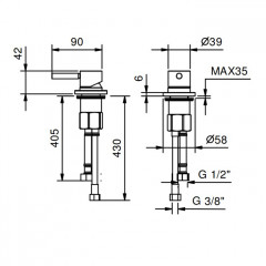 Fantini Nostromo Набортное управление, цвет: нержавеющая сталь
