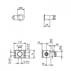 FANTINI Nostromo Запорный вентиль, цвет Matt Gun Metal PVD