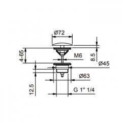FANTINI Донный клапан, цвет черный матовый