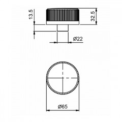 Fantini Venezia Ручка для смесителя, левая, стекло, "H" (горячая вода), цвет: Хром-Черный
