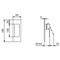 Fantini Mint Смеситель для душа, встраиваемый, на 1 источник, (наружняя часть), цвет: хром