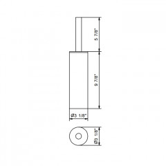 FANTINI YOUNG Ершик для унитаза, напольный, цвет Matt Gun Metal PVD
