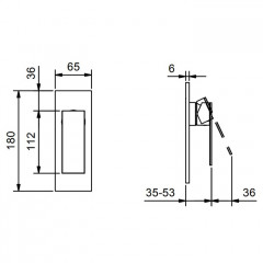 Fantini Mint Смеситель для душа, встраиваемый, на 1 источник, (наружняя часть), цвет: нержавеющая сталь